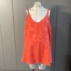 Torrid Camisole Orange Lace Tank Top Whimsical Coquette Girl Cottagecore Fairy